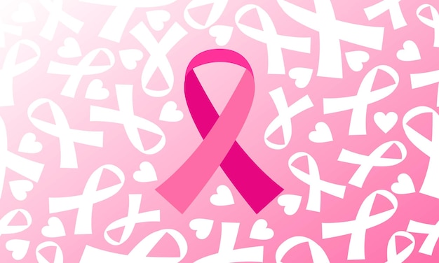 Vector world breast cancer awareness month background design