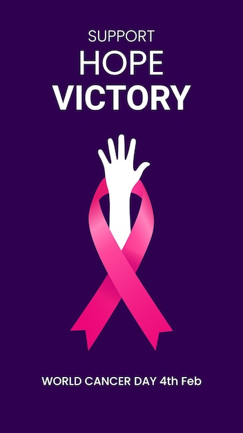 World Cancer awareness Day Vector template