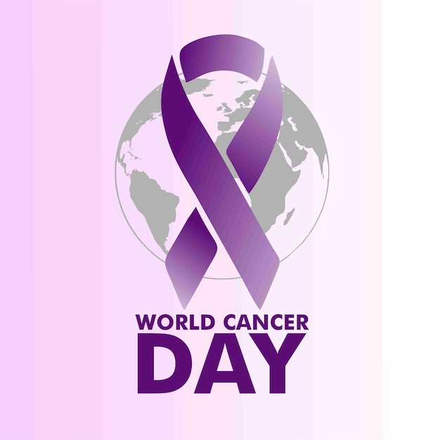 world cancer awareness poster campaign vector