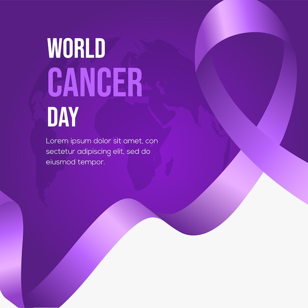 World cancer day background illustration