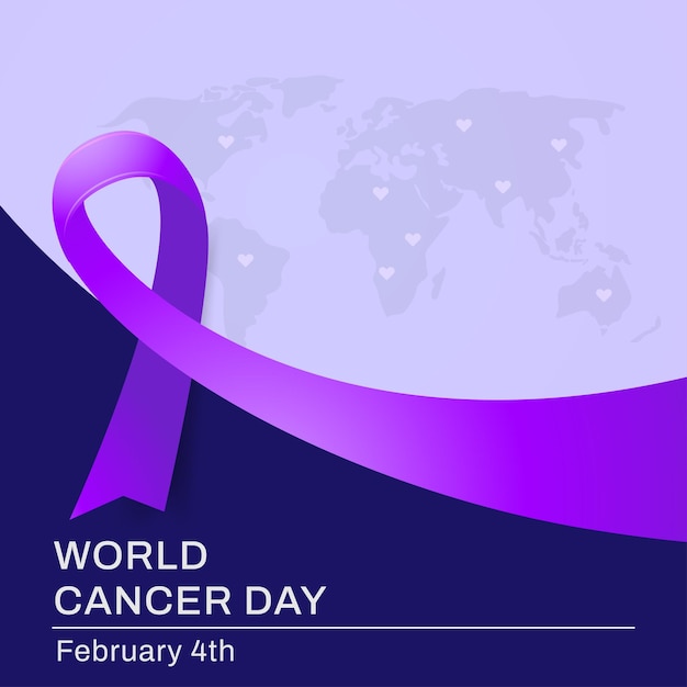 World cancer day banner copy space template