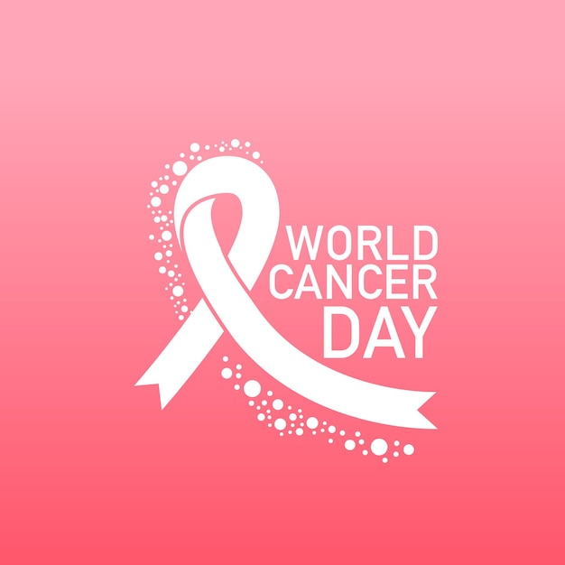 World cancer day campaign logo concept