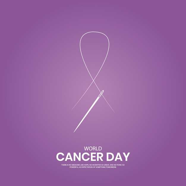 Vector world cancer day cancer day creative design for social media post