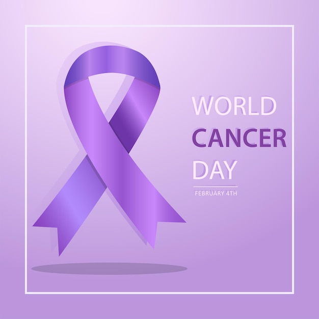 world cancer day concept Flat vector template style Suitable for Web Landing Pages