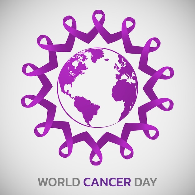 Vector world cancer day concept vector illustration