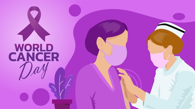 World cancer day concept vector illustration