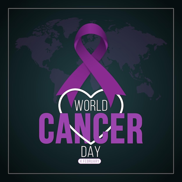 Vector world cancer day design vector illustration