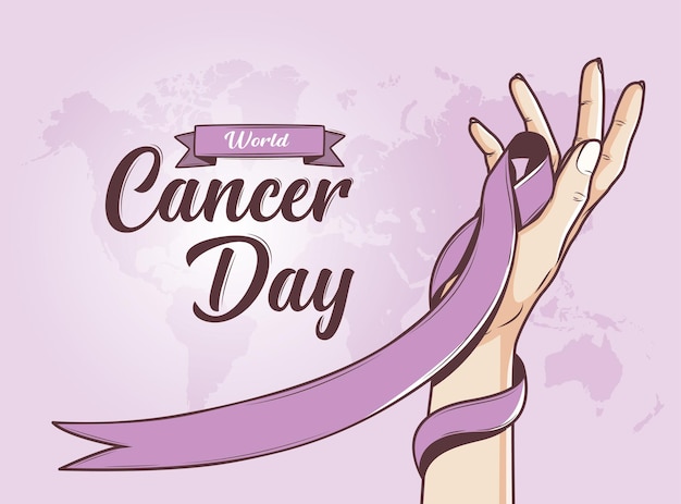 Концепция иллюстрации Всемирного дня борьбы с раком