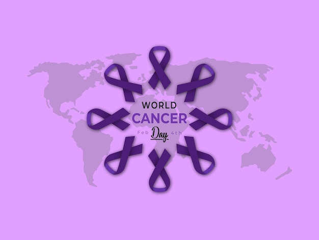 Vector world cancer day is observed every year on february 4