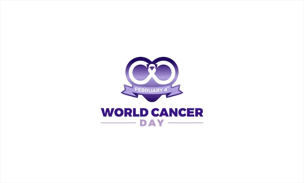 World cancer day logo design template