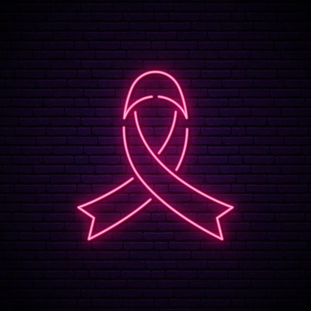 World cancer day neon sign