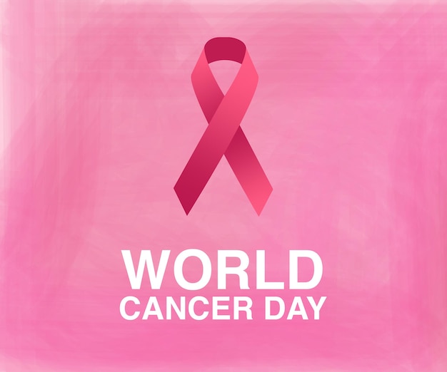 벡터 세계 암의 날 핑크 리본 건강의 날 암 리본 세계 건강 암의 날 리본 템플릿