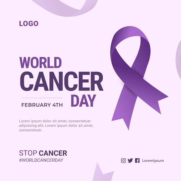 World cancer day poster background