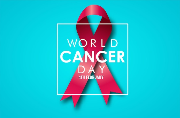 World cancer day poster or banner illustration background 4 february