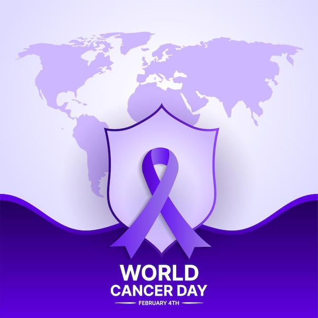 world cancer day poster cancer awareness banner fight against cancer vector