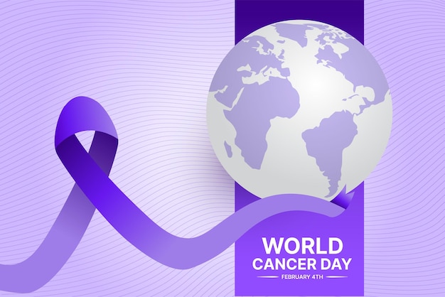 world cancer day poster cancer awareness banner vector