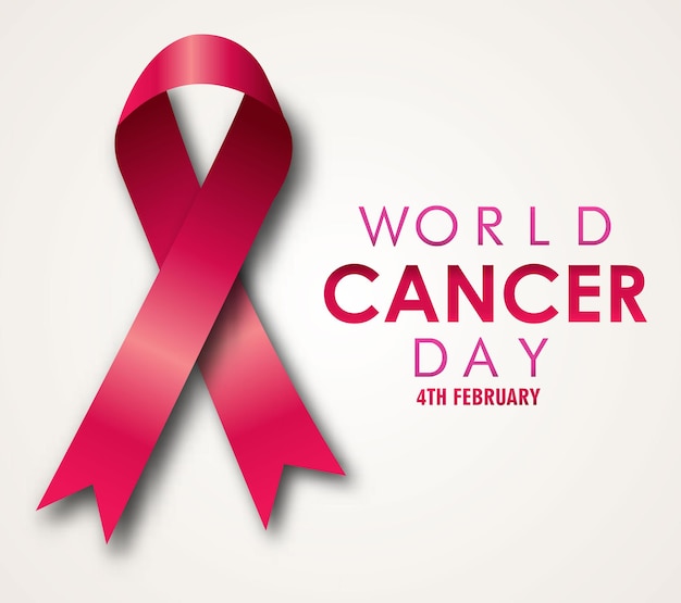 Плакат или баннер всемирного дня борьбы против рака фон 4 февраля