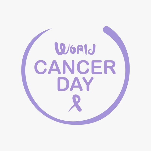 World cancer day round logo fun concept