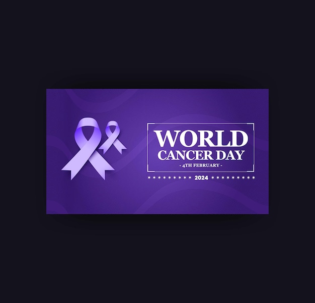 Vector world cancer day social media video thumbnail design template