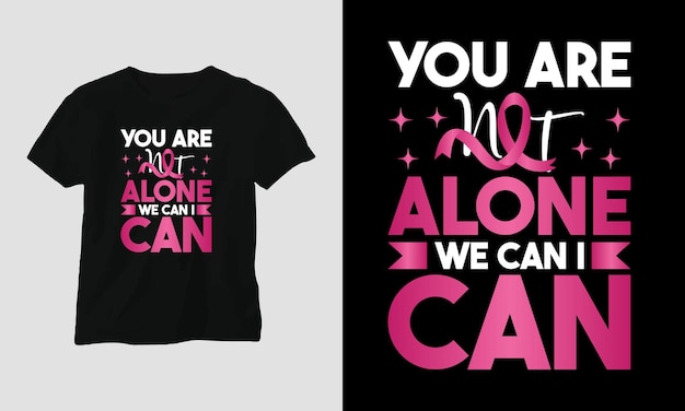 World Cancer Day T-shirt Design met lint, vuist, liefde, vlinder en motiverende citaten