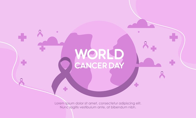 Vector world cancer day vector background