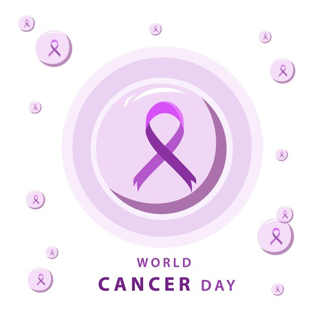 Vettore illustrazione di vettore della giornata mondiale del cancro