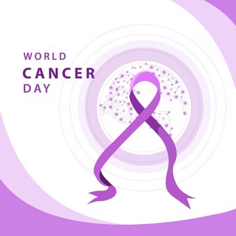 Illustrazione di vettore della giornata mondiale del cancro