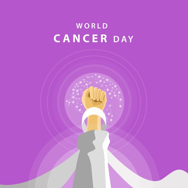 World Cancer Day Vector Illustration