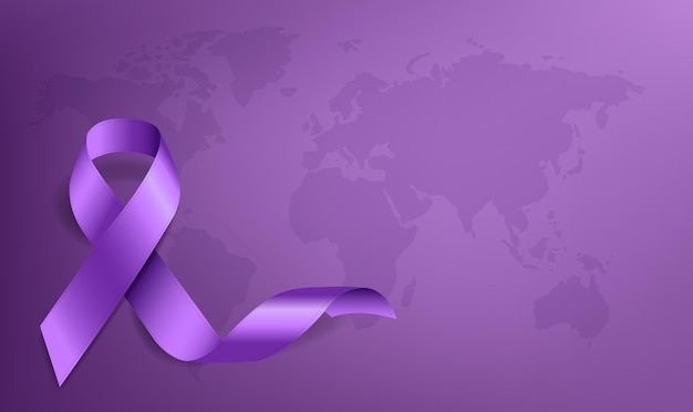 World cancer day with ribbon