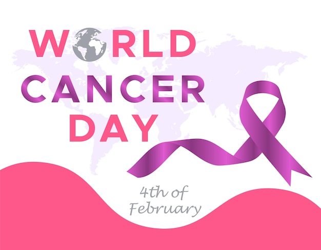 World cancer day, world cancer day poster or background design