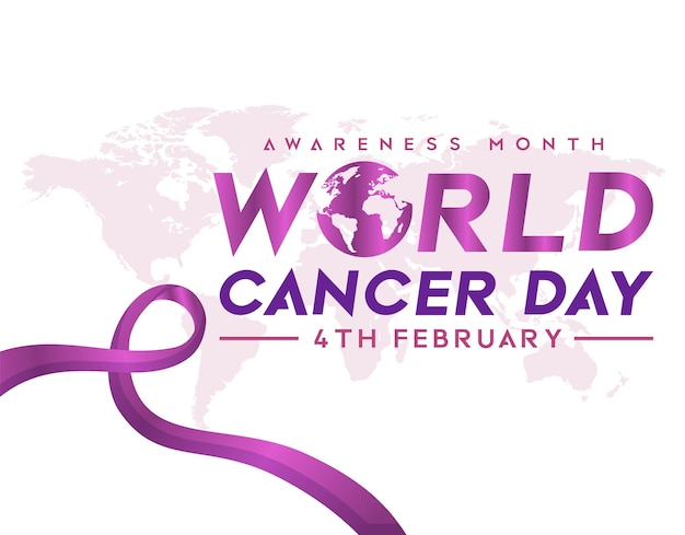 World cancer day, world cancer day poster or background design