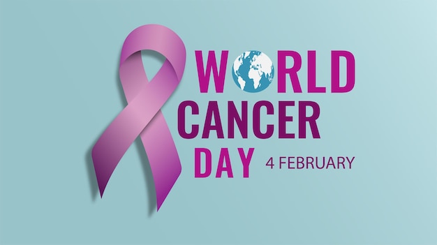 Vettore giornata mondiale contro il cancro