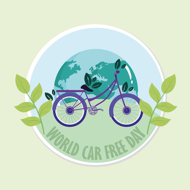 Banner per la giornata mondiale senza auto