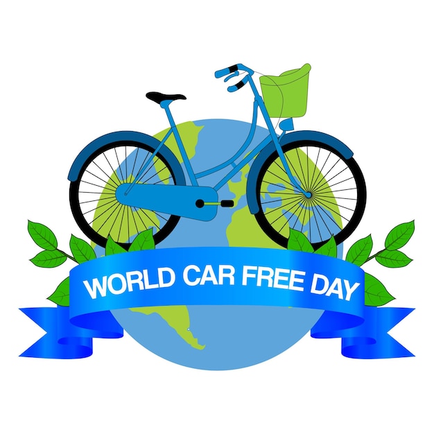 World car free day campaign to reduce the use of cars to reduce the pollution of the world Campaig