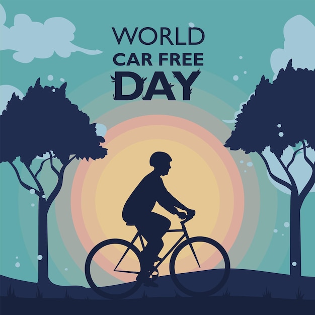 World car free day illustration