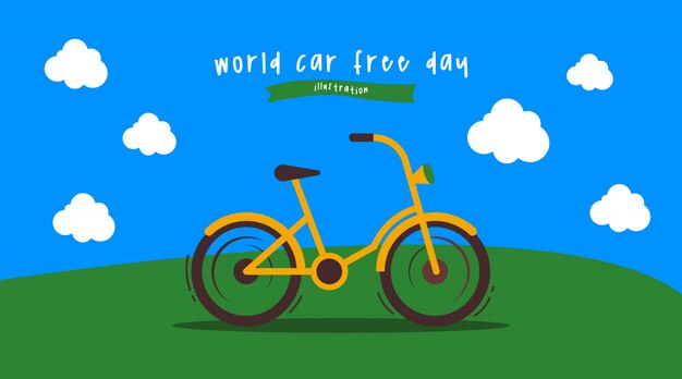 World car free day illustration