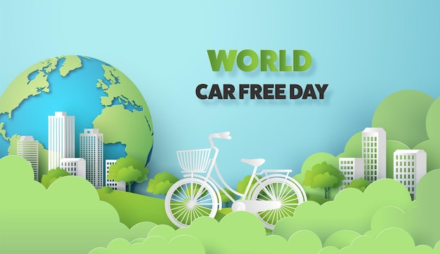 Vector world car free day