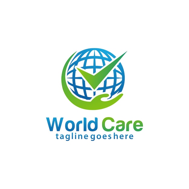 Шаблон логотипа world care