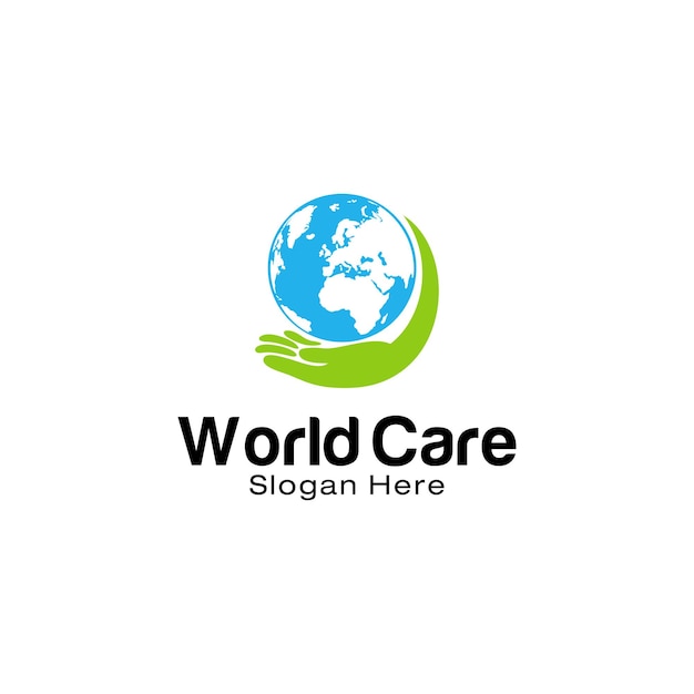 Шаблон дизайна логотипа world care