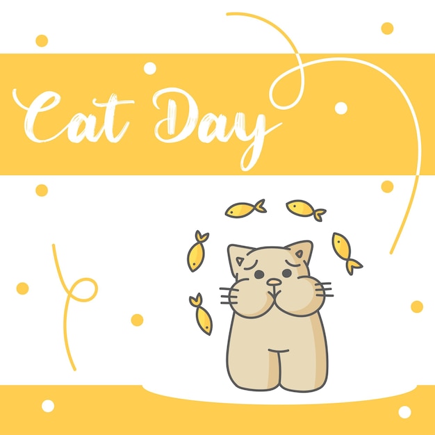 World cat day. vector illustration. holiday. hug your cat.