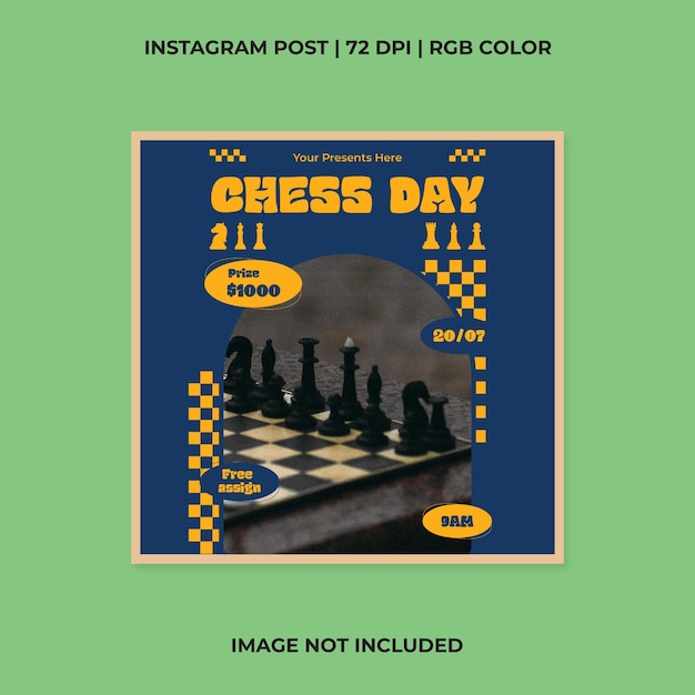 Vector world chess day socials media