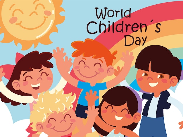 Vector world childrens day