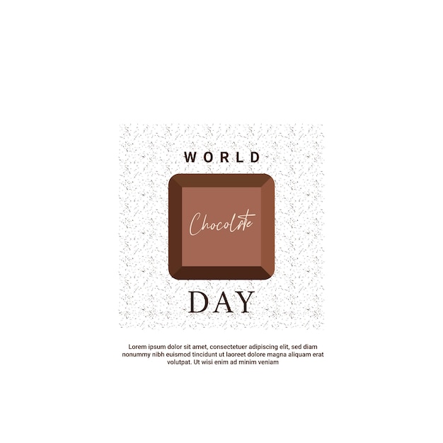 포스터 소셜 미디어 게시물 및 기타에 적합한 세계 초콜릿의 날 배경