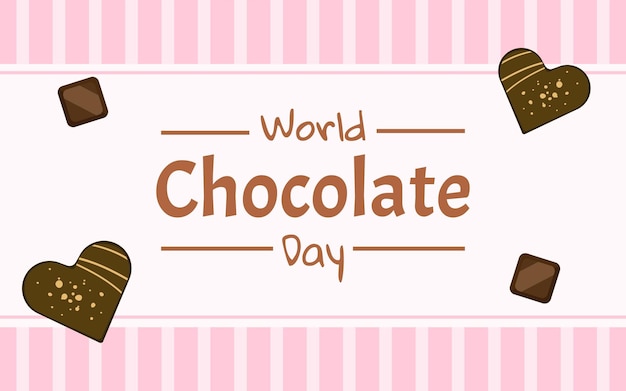 World chocolate day design template Chocolate blocks Post with chocolate desserts