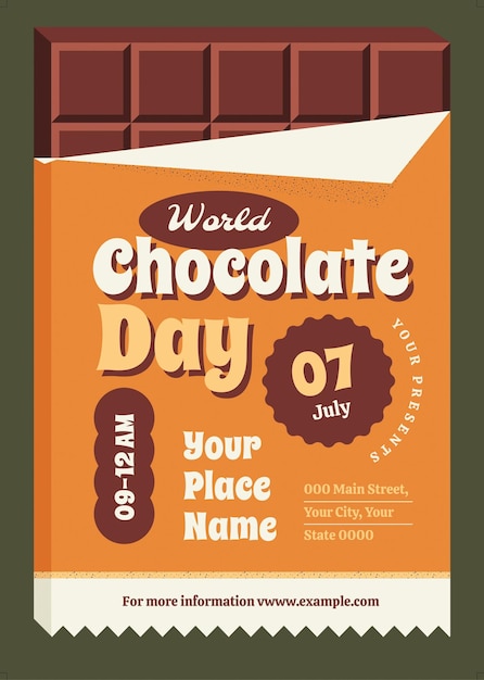 world chocolate day flyer