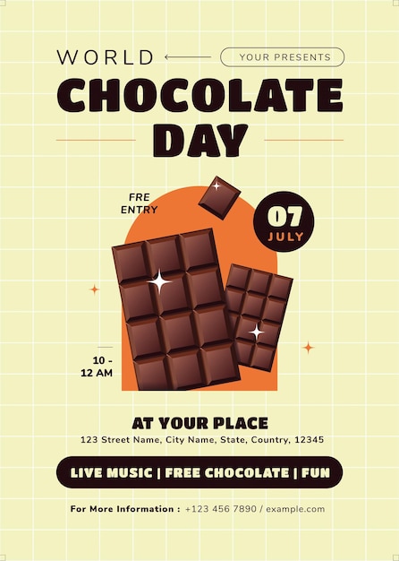 world chocolate day flyer