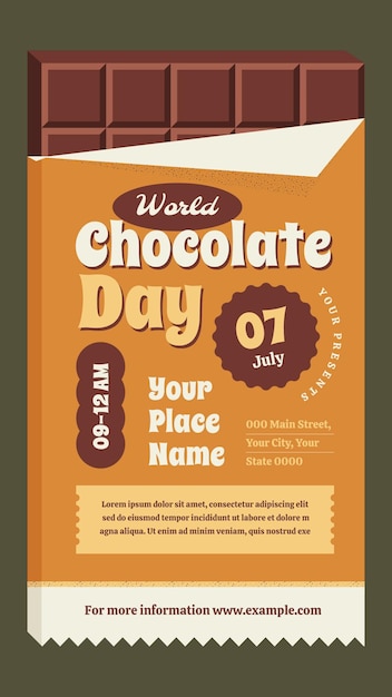 world chocolate day social media story