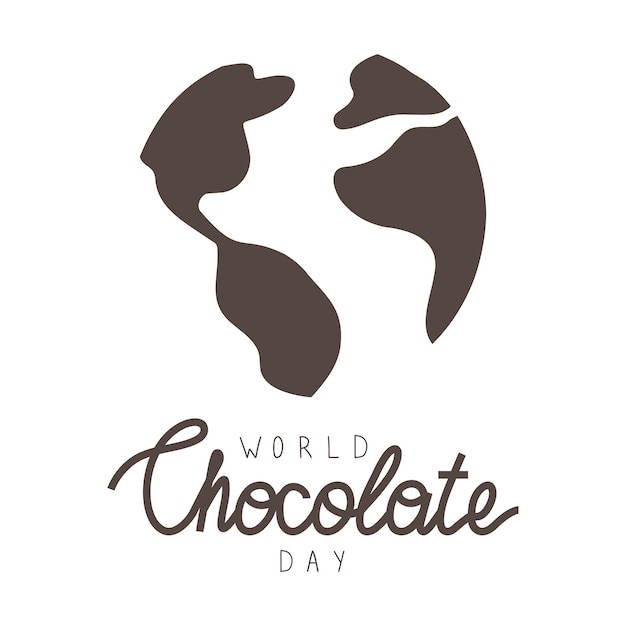 Scheda dell'illustrazione di vettore della giornata mondiale del cioccolato