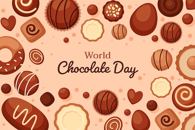 World chocolate day vector illustration