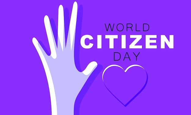 World citizen's day background banner card poster template Vector illustration